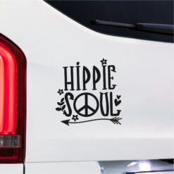 Alternative view of Hippie Soul Decal | Peace Sign Flower Arrow Vinyl Sticker