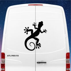 Alternative view of Gecko Vinyl Decal | Bold Gecko Climbing Sticker | Reptile-Inspired Silhouette Design