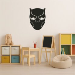 Alternative view of Black Panther Style Mask Decal | Superhero Silhouette Vinyl Sticker | Marvel Inspired Car Graphic