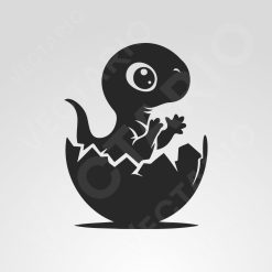 Alternative view of Hatching Baby Dino Cute Dinosaur Decal