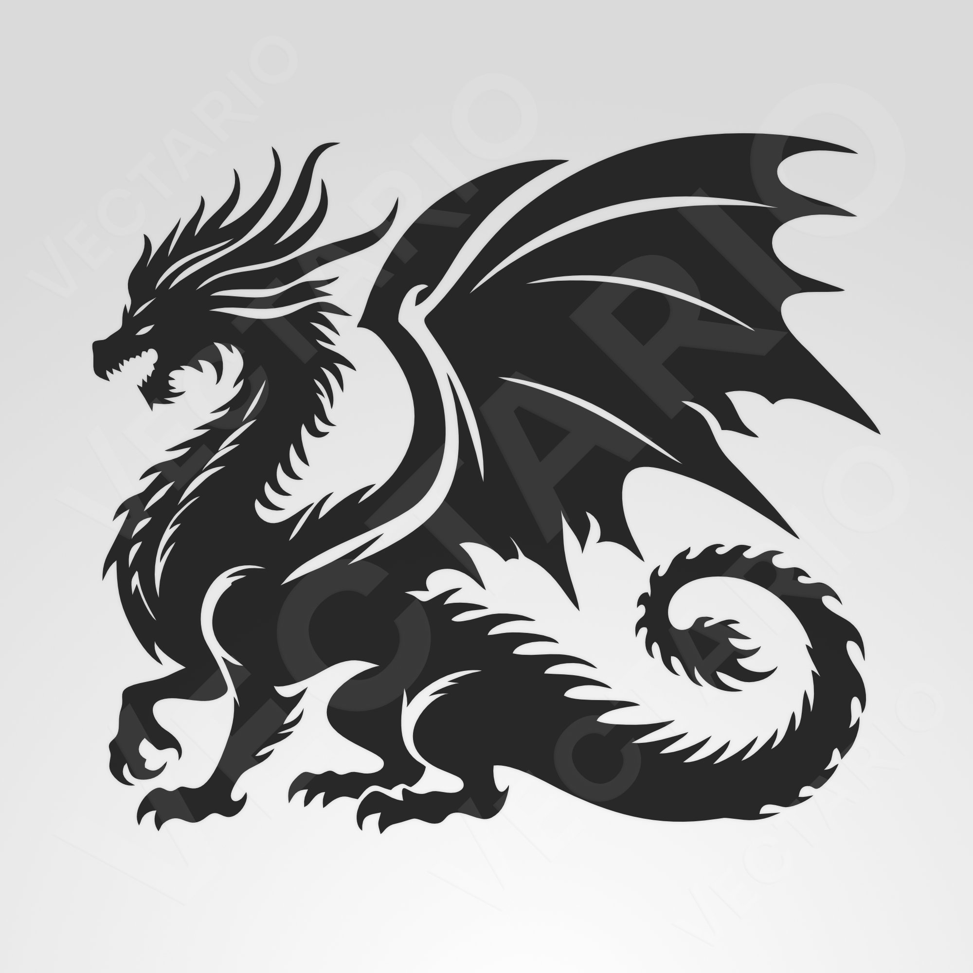 Dragon Decal Bold Tribal Beast Mythical Fantasy - Image 2