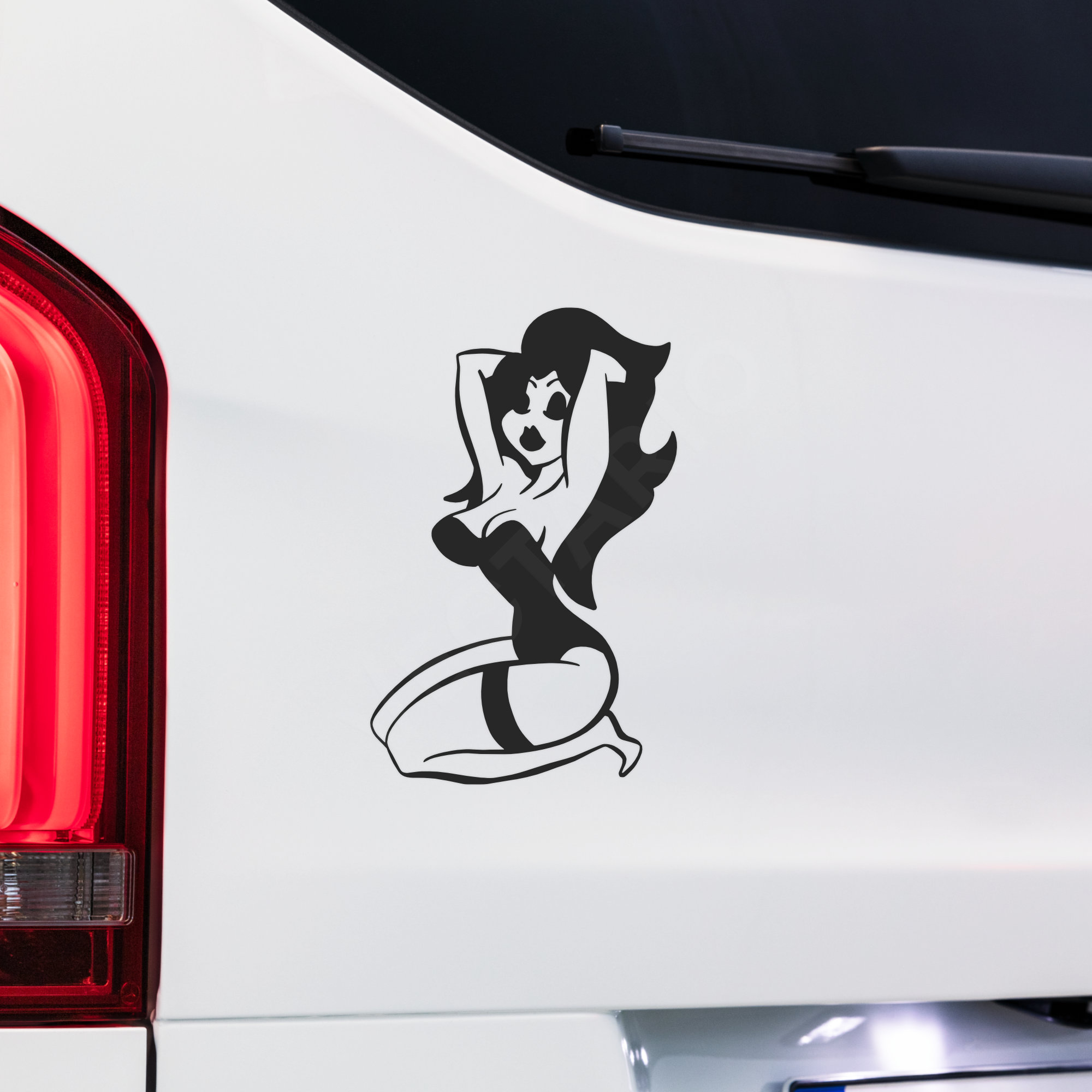 Retro Pin Up Bumper Sticker