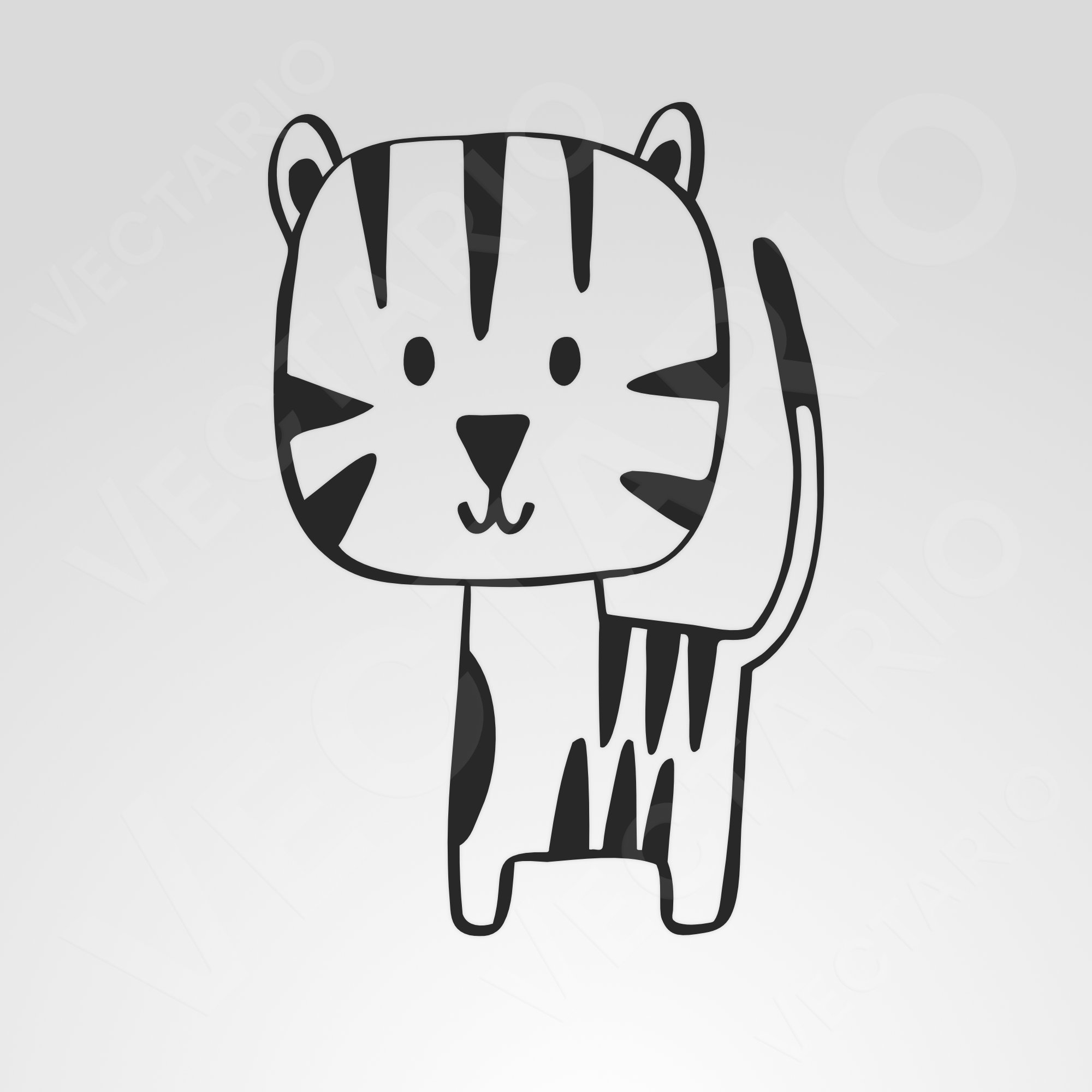 Cute Tiger Bumper Sticker - Image 2