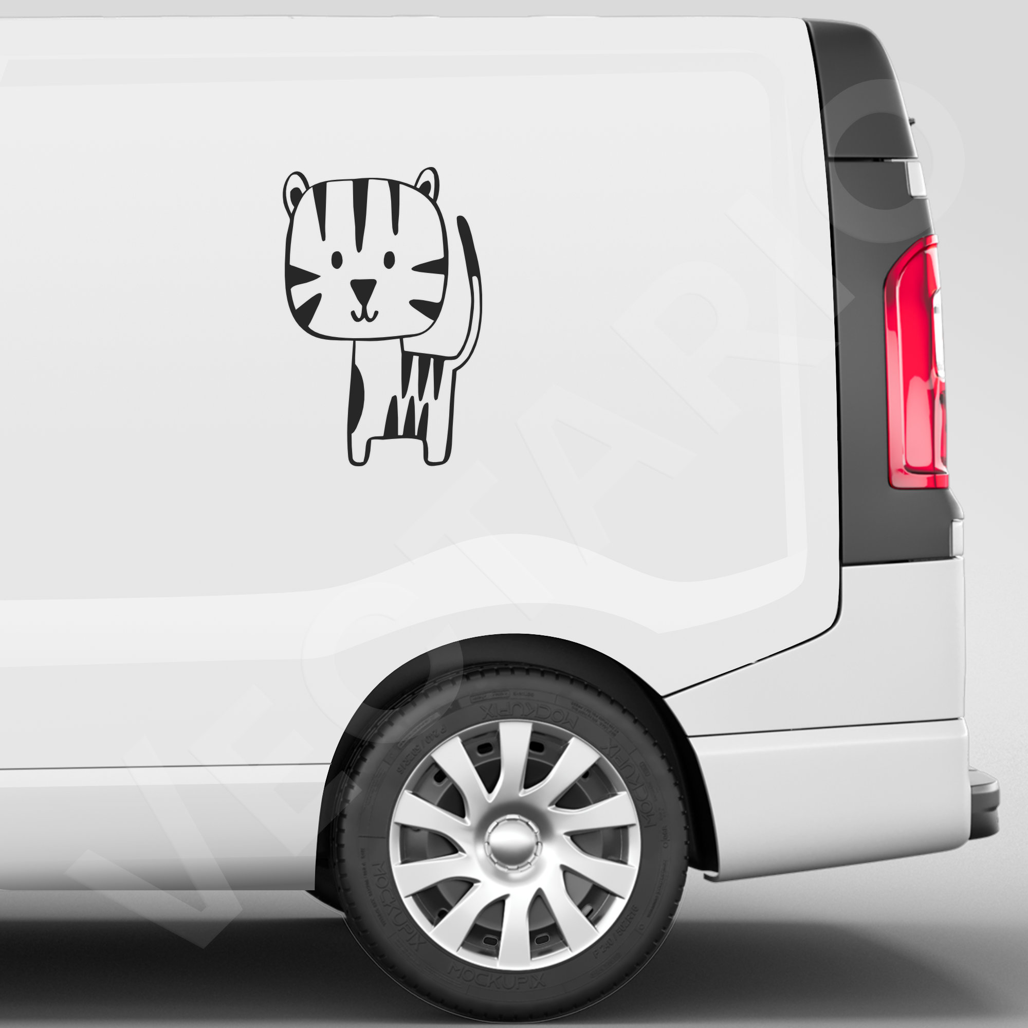 Cute Tiger Decal Jungle Animal Design