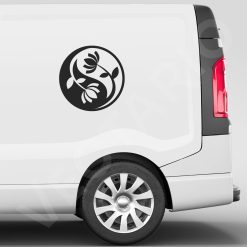Yin Yang Flower Decal Botanical Balance Symbol
