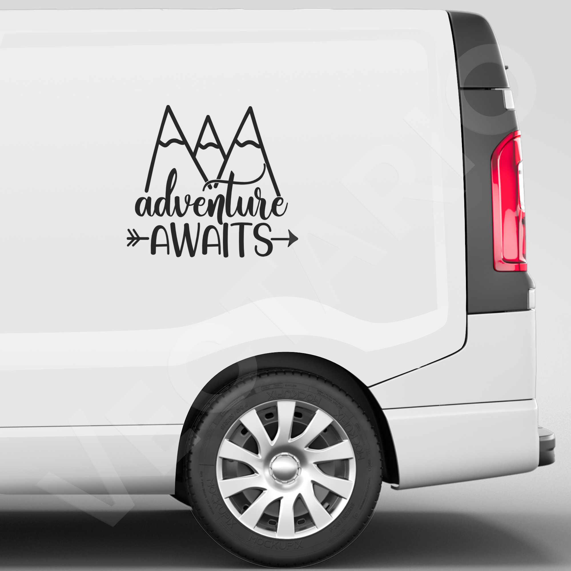 Adventure Awaits Decal Mountain Travel Sticker