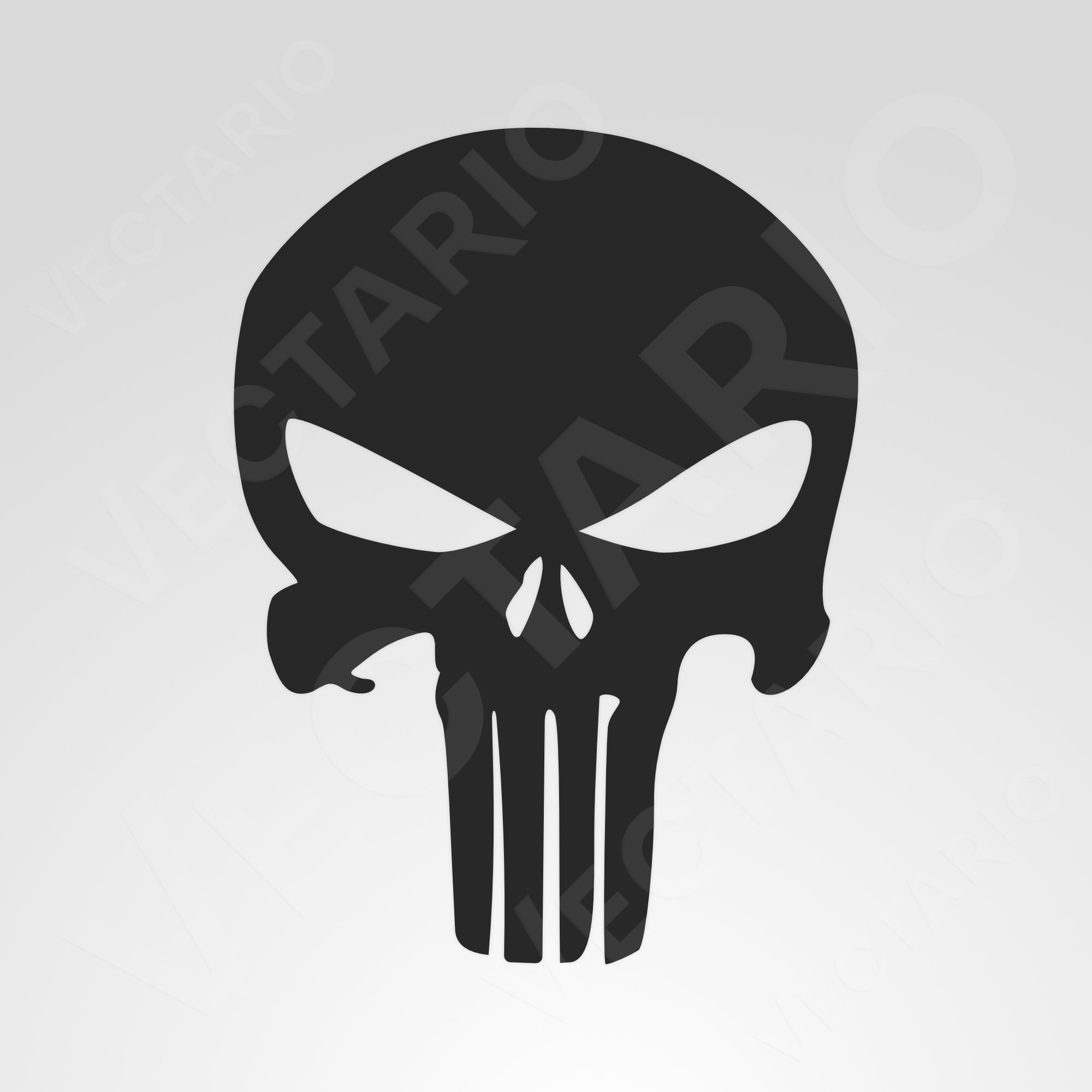 Skull Punisher Decal Bold Graphic Vinyl Sticker Tactical Skull Design - Image 2