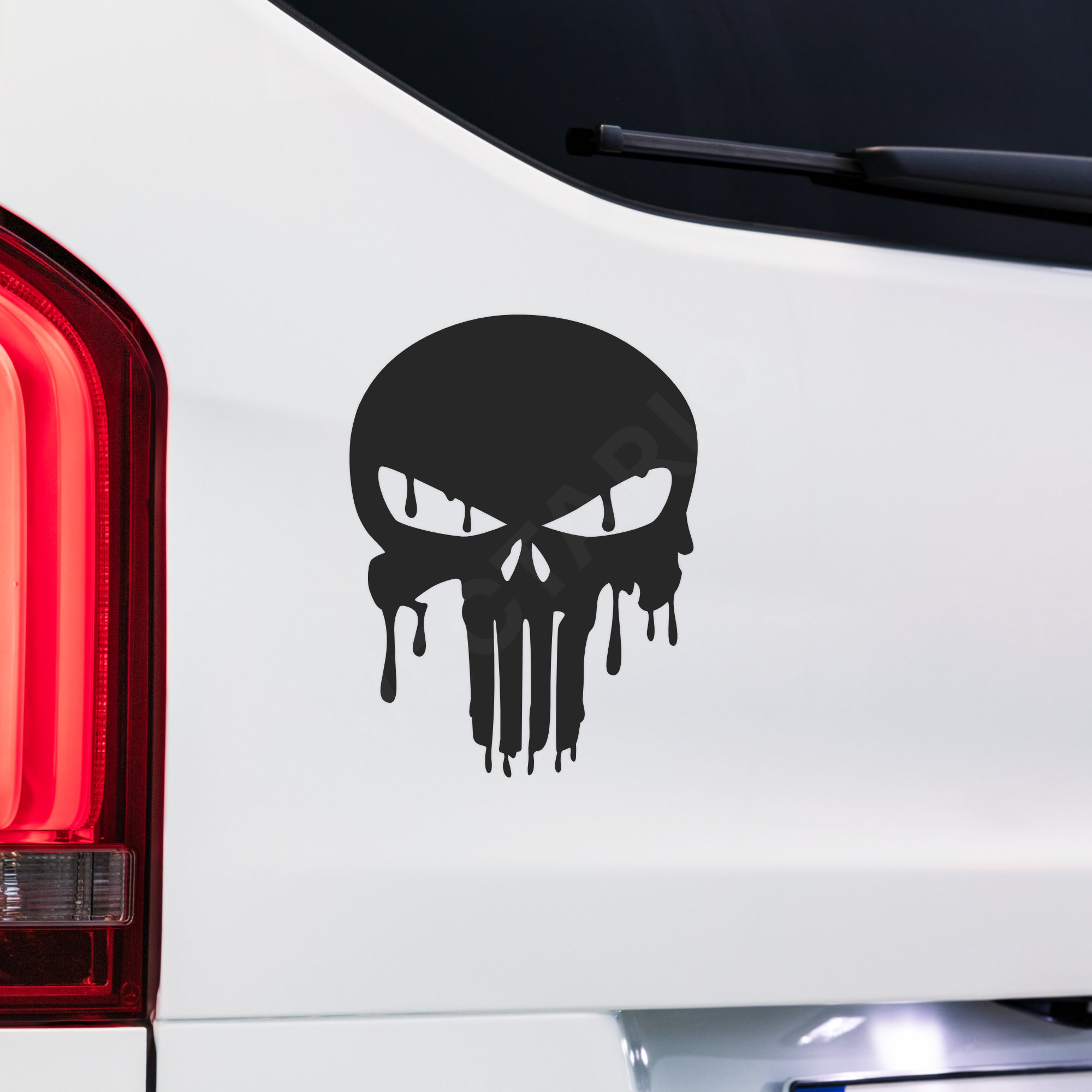 Dripping Skull Punisher Bumper Sticker