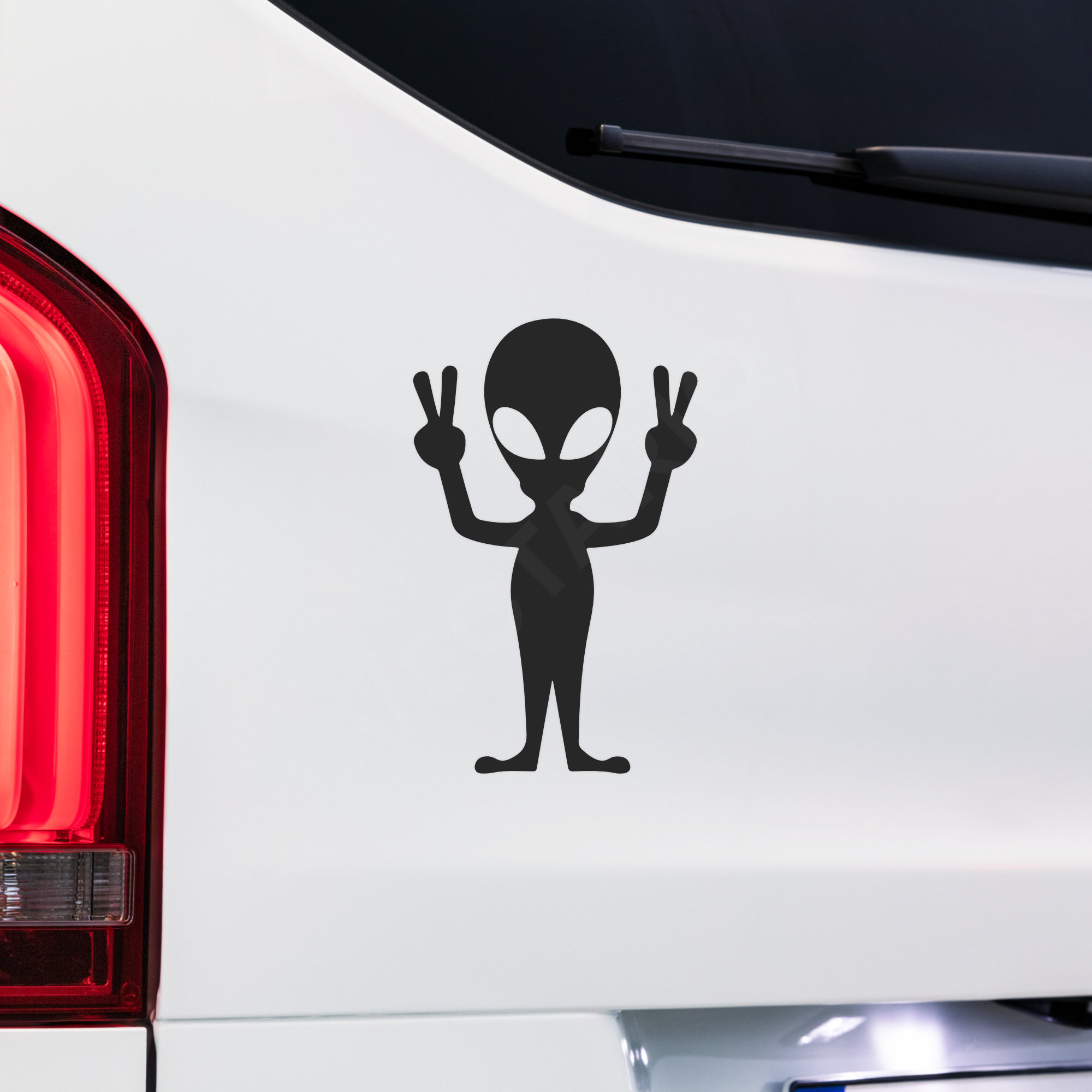 Peace Out Alien Bumper Sticker