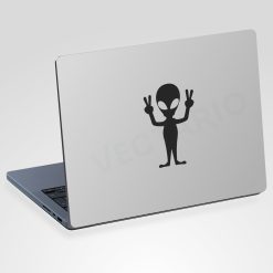 Peace Out Alien Laptop Tablet Sticker Decal