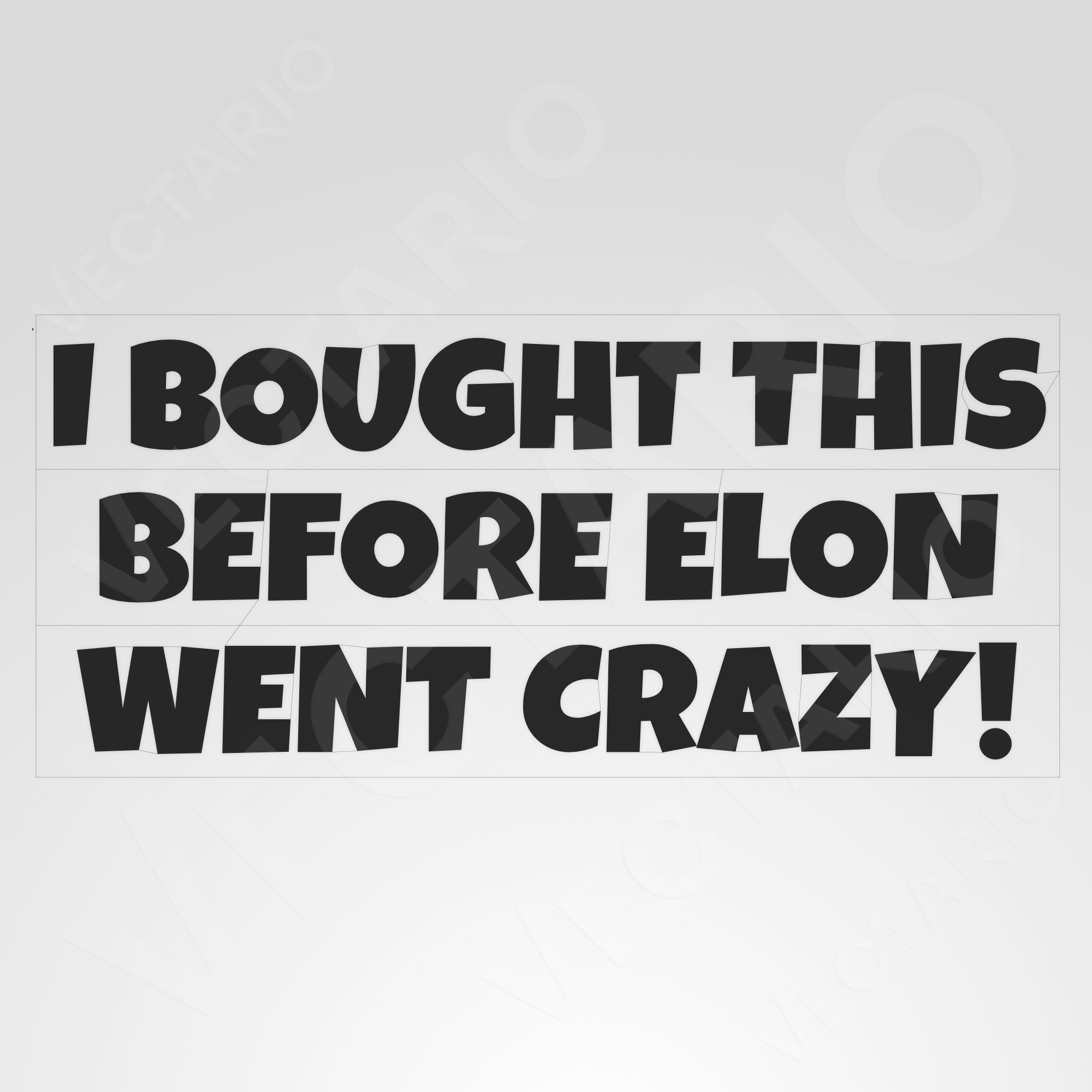 Elon Musk Tesla Decal Funny Quote Bumper Sticker for Tesla Fans with Regret - Image 2