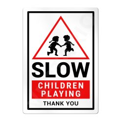 Children Warning Sign Slow Safety Aluminium Metal Sign
