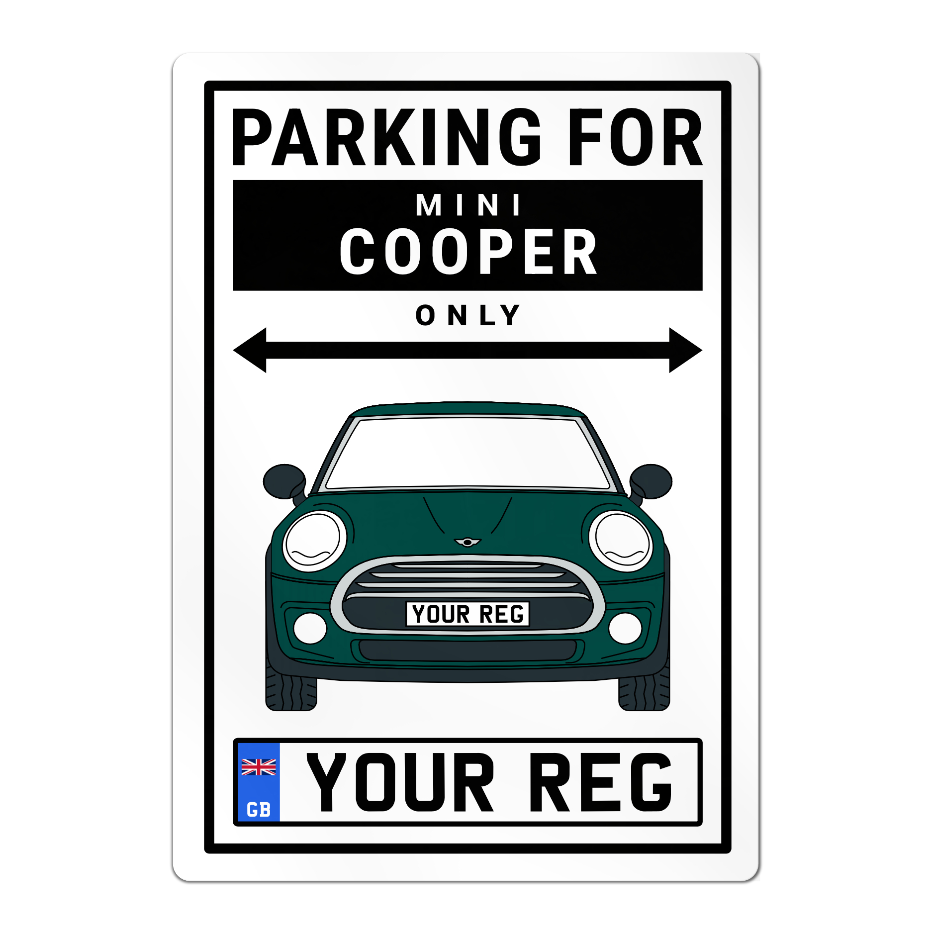 Mini Cooper Personalised Parking Sign - Image 8