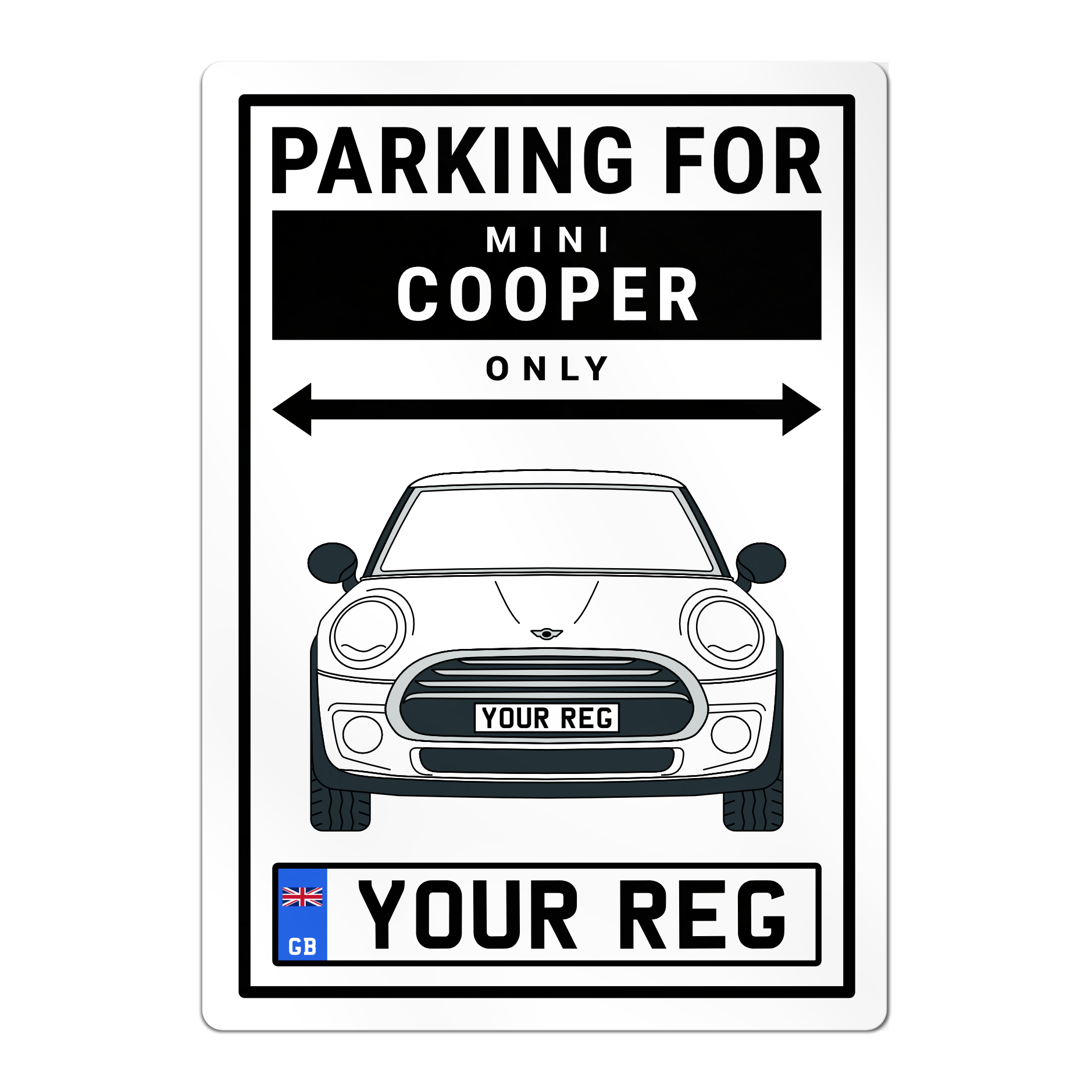 Mini Cooper Personalised Parking Sign - Image 3