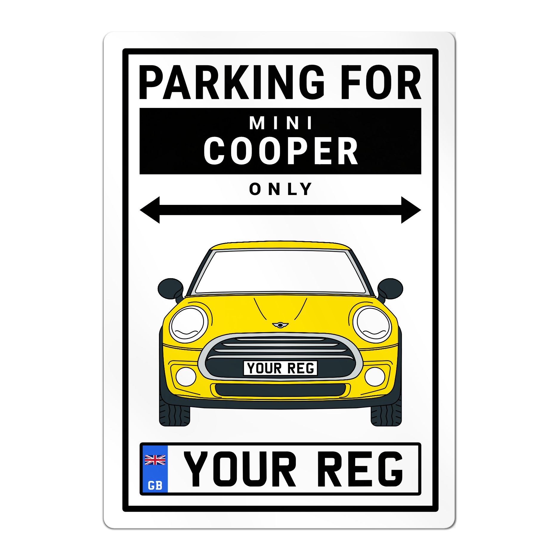 Mini Cooper Personalised Parking Sign - Image 2