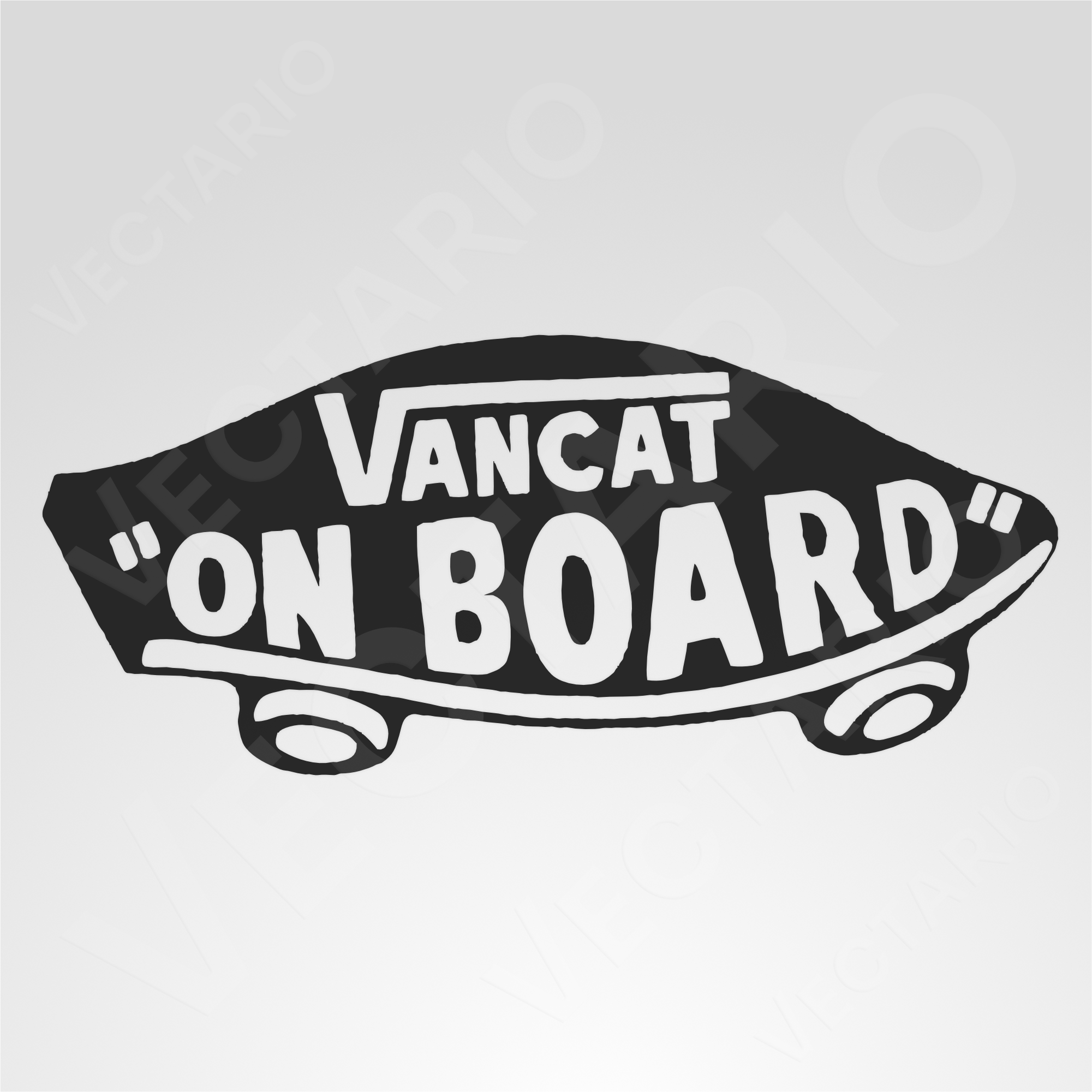 Vans Van Cat On Board Bumper Sticker - Image 2