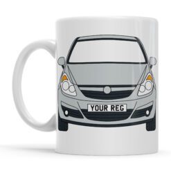 Vauxhall Corsa Personalised Ceramic Mug & Coaster Gift Set