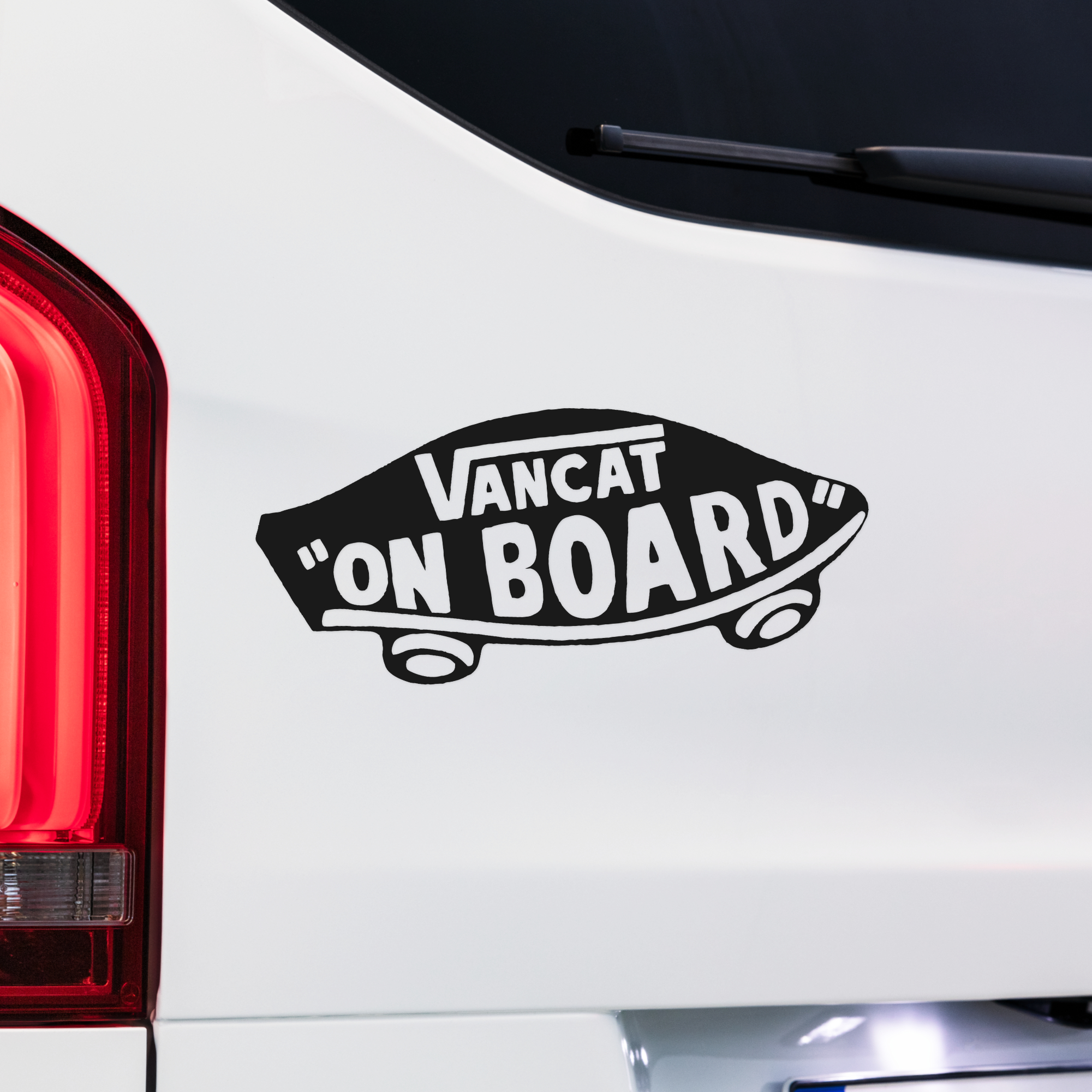Vans Van Cat On Board Bumper Sticker