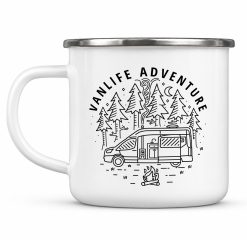 Vanlife Adventure Personalised Enamel Camping Travel Mug
