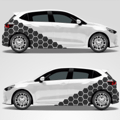 Honeycomb Hex Vehicle Decal Kit for Cars Vans and Caravans