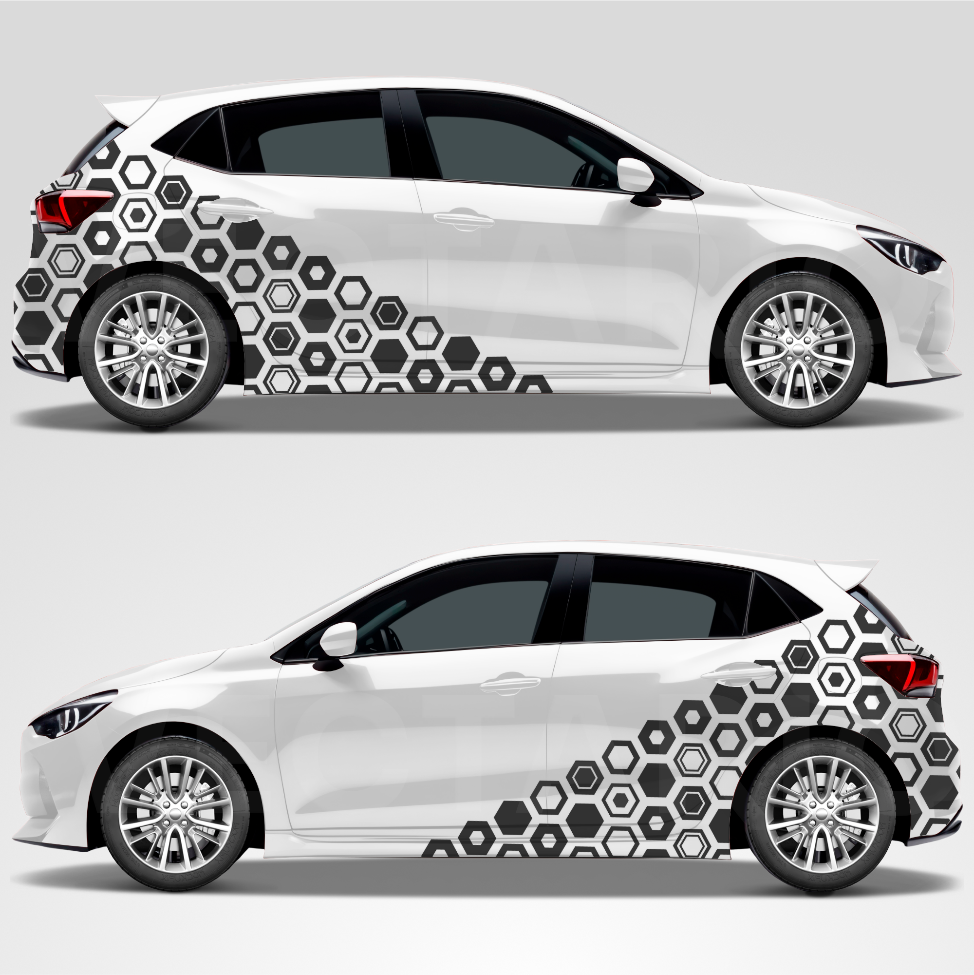 Funky Honeycomb Hex Vehicle Decal Kit for Cars Vans and Caravans