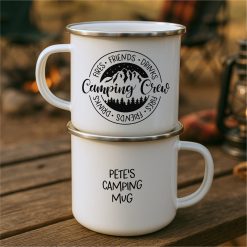 Alternative view of Personalised Camping Enamel Mug Camping Crew Custom Mug