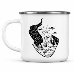 Personalised Adventure Enamel Mug Camping Nature Mug Gift