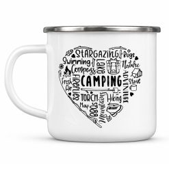 Personalised Camping Enamel Mug Adventure Camping Mug Gift