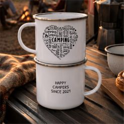Alternative view of Personalised Camping Enamel Mug Adventure Camping Mug Gift