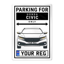 Honda Civic Personalised Aluminium Parking Sign