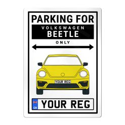 VW Beetle Personalised Aluminium Parking Sign