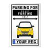 Smart Fortwo Personalised Aluminium Parking Sign