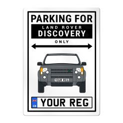 Land Rover Discovery 4 Personalised Aluminium Parking Sign