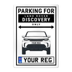 Land Rover Discovery 5 Personalised Aluminium Parking Sign