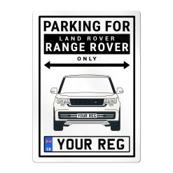 Land Rover Range Rover Personalised Aluminium Parking Sign