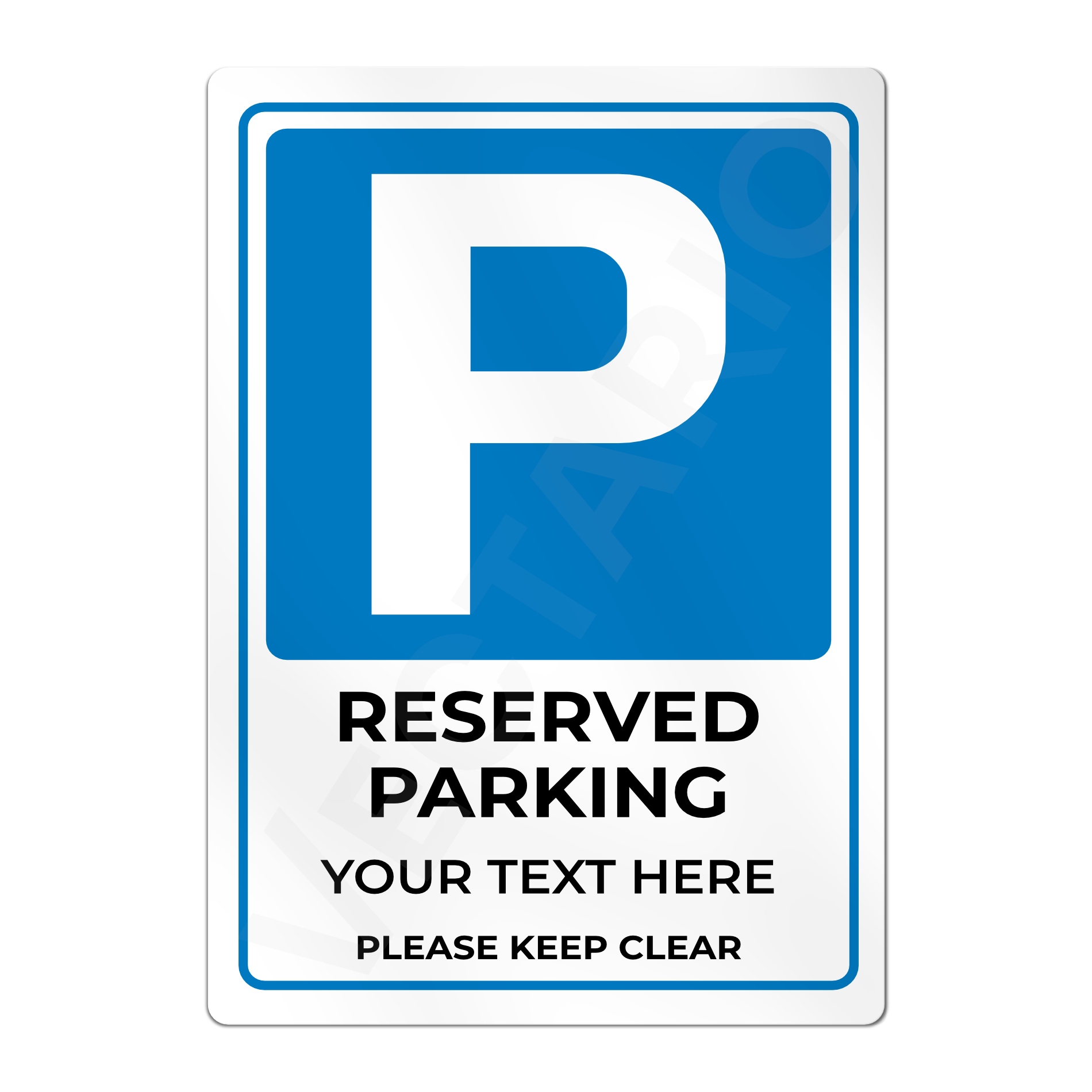 Personalised Reserved Parking Sign Aluminium Parking Sign