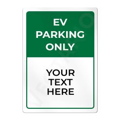 EV Parking Sign Aluminium Parking Sign