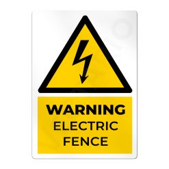 Electric Fence Warning Sign