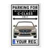 Mercedes Benz C-Class Personalised Aluminium Parking Sign