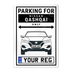 Nissan Qashqai Personalised Aluminium Parking Sign