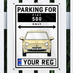 Fiat 500 Personalised Aluminium Parking Sign - Image 7