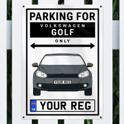 VW Golf Personalised Aluminium Parking Sign - Image 7
