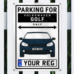 VW Golf Personalised Aluminium Parking Sign - Image 6
