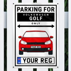 VW Golf Personalised Aluminium Parking Sign - Image 5