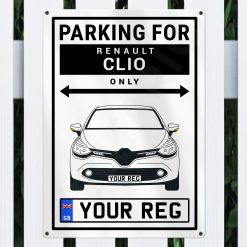 Alternative view of Renault Clio Personalised Aluminium Parking Sign
