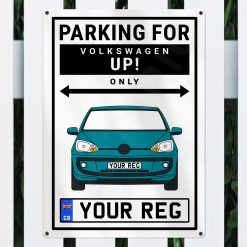 Alternative view of VW Up Personalised Aluminium Parking Sign