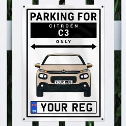Alternative view of Citroen C3 Personalised Aluminium Parking Sign