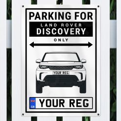Alternative view of Land Rover Discovery 5 Personalised Aluminium Parking Sign