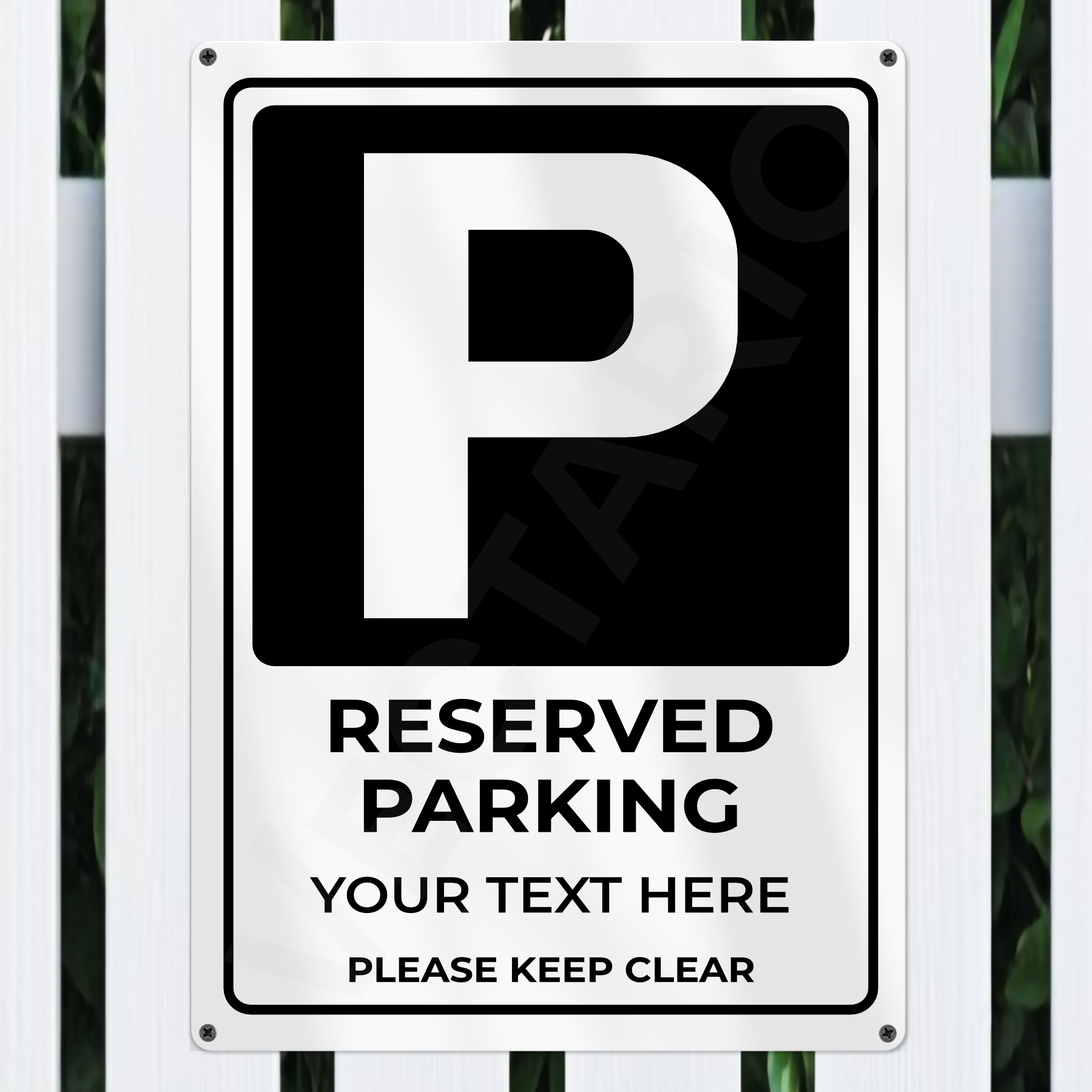 Personalised Reserved Parking Sign Aluminium Parking Sign - Image 3