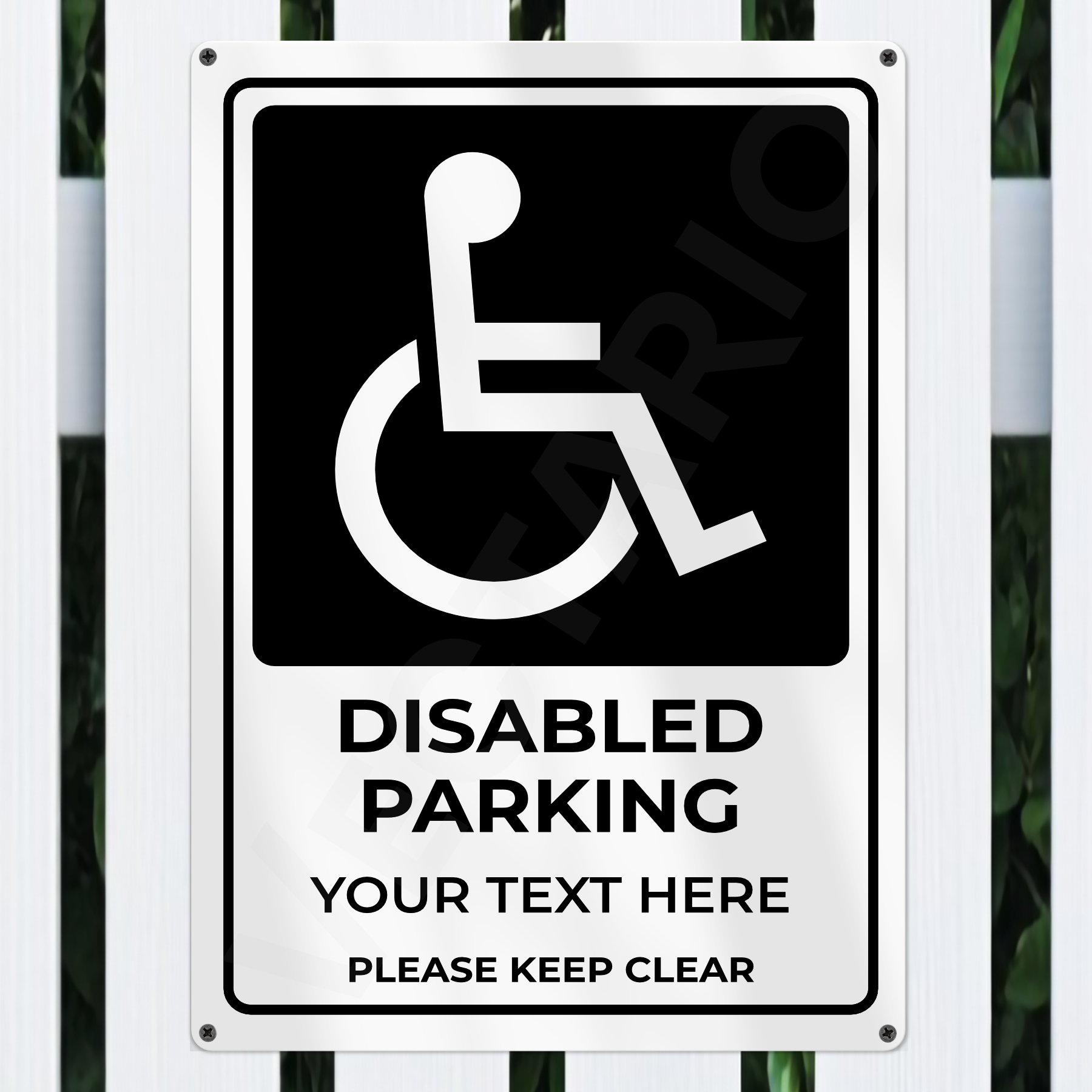 Personalised Disabled Parking Sign Aluminium Parking Sign - Image 5